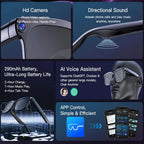 M02S AI Smart Glasses with 8MP Camera, Video Recording, Real-time Simultaneous Translation, Bluetooth Phone Calls & Intelligent AI Assistant Hconce